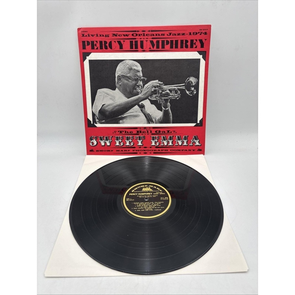 Percy Humphrey Sweet Emma Living New Orleans Jazz SM 1974 VG+ LP